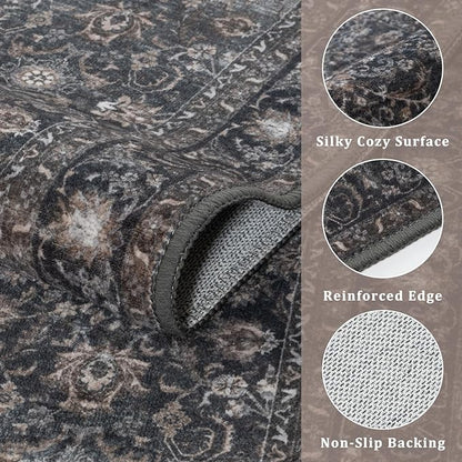 Collive Washable Runners Rug for Hallway, 2x6 Boho Kitchen Runner Rugs Non Slip - Image 3