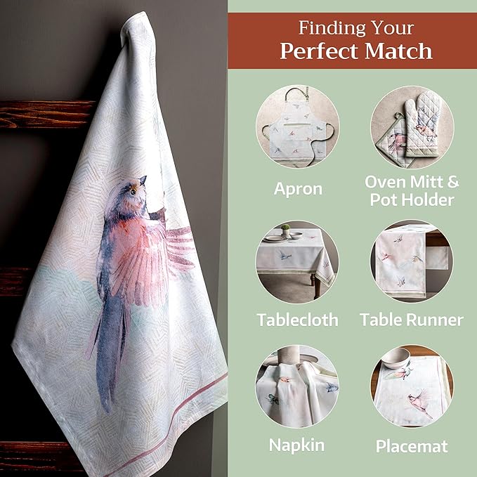 Maison d' Hermine Kitchen Towels Set of 3 100% Cotton 27.50" x 20" Reusable - Image 5