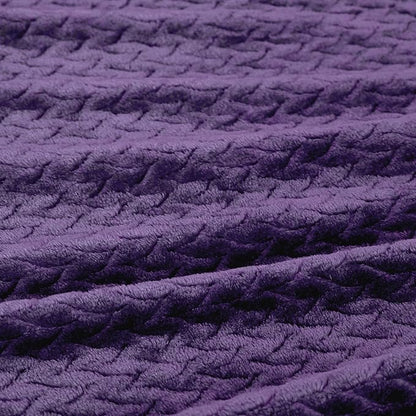 Oversized King Fleece Blanket 120x138 Inches, Seamless Soft Cozy 3D Jacquard - Image 5