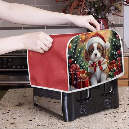 ZFRXIGN Christmas Puppy Dog Toaster Cover 4 Slice Toaster Dust Cover Small - Image 2