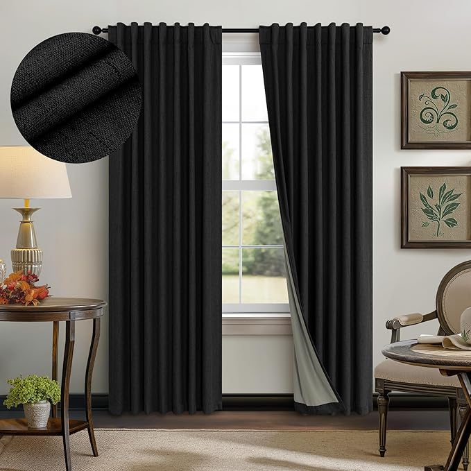 Nursery Blackout Curtains 63 Inch Length by Pitalk