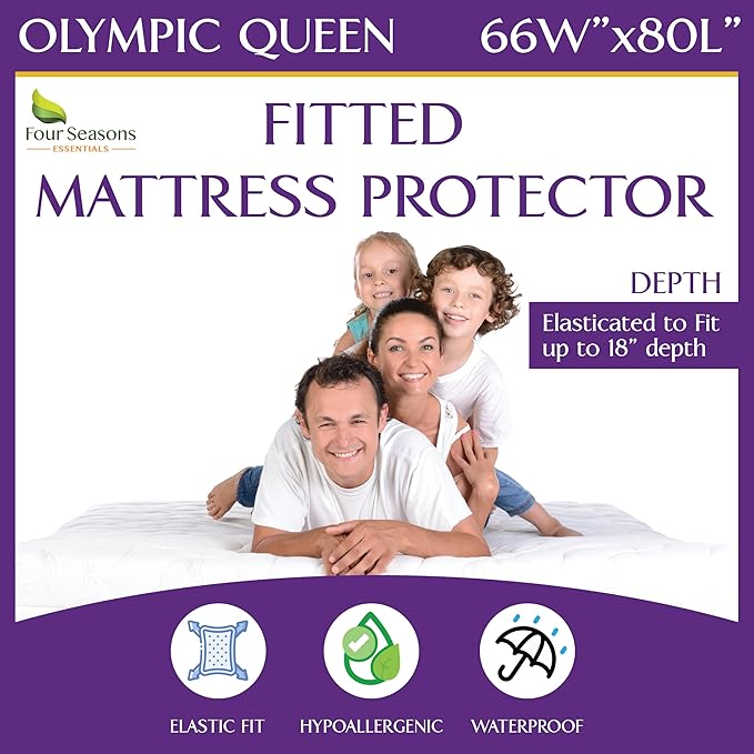 Olympic Queen Waterproof Mattress Protector by FourSeasonsEssentials