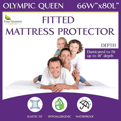 Olympic Queen Waterproof Mattress Protector by FourSeasonsEssentials