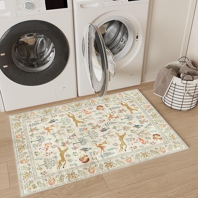 DUKINO 2x3 Rug, Washable Animal Rugs - Image 4