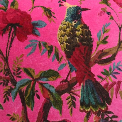 Eyes of India Velvet Floral Flower Bird Throw Pillow Sofa Cushion Cover Case - Image 4