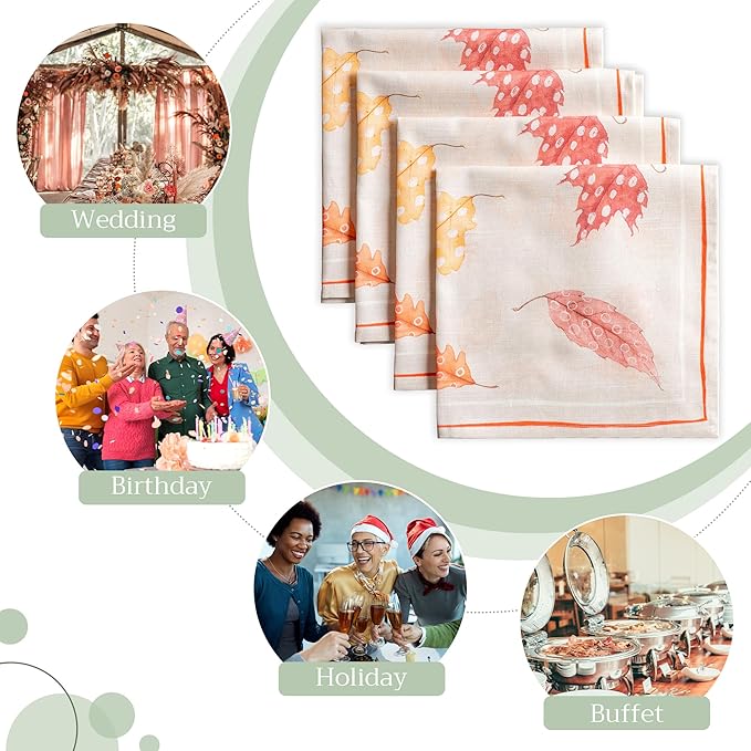 Maison d' Hermine Cloth Napkins Set of 4 100% Cotton - Image 6