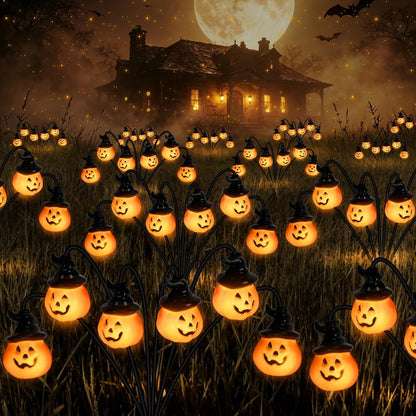 4 Pack Pumpkin Solar Halloween Lights Outdoor,Halloween Decorations