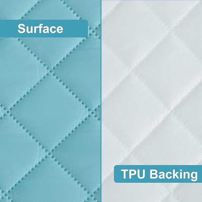 NTBAY 2 Pack Waterproof Mini Crib Mattress Protector, Quilted 24"x38" Fitted - Image 3