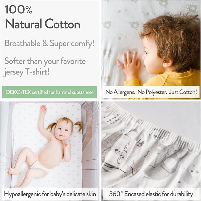 Bassinet Fitted Sheets for Baby Beside Dreamer Bedside Sleeper and Chicco - Image 3