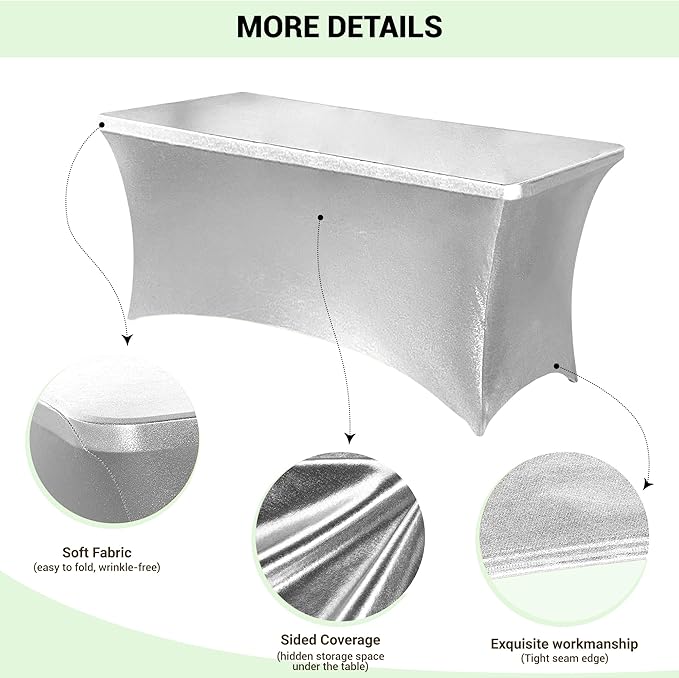 Obstal 6ft Stretch Spandex Table Cover - Image 3