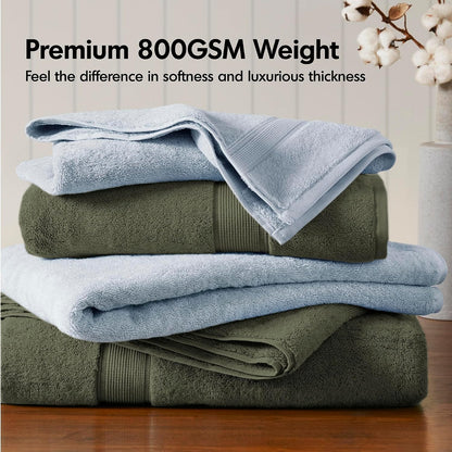 madison park 800gsm 100% cotton bathroom bath towel shown in use