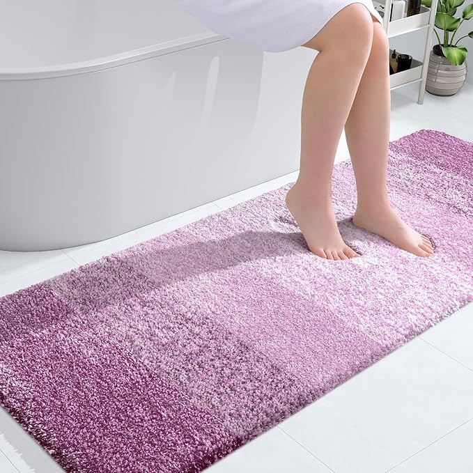 OLANLY Bathroom Runner Rugs 59x24, Extra Soft Absorbent Microfiber Bath Rugs by OLANLY