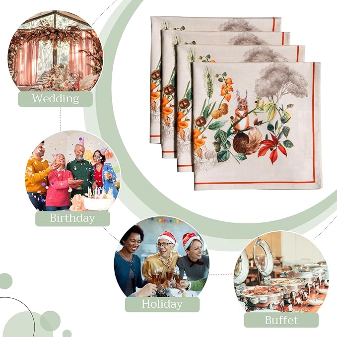 Maison d' Hermine Cloth Napkins Set of 4 100% Cotton - Image 5