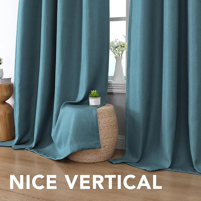 H.VERSAILTEX Linen Blackout Curtain 96 Inches Long - Image 8