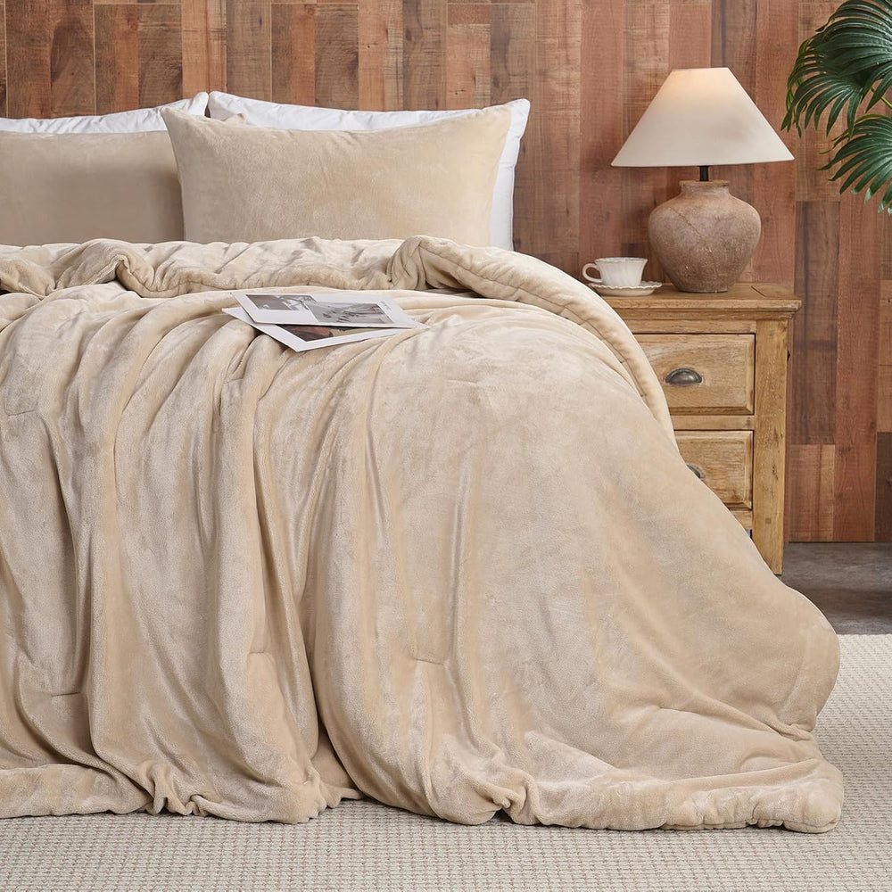 Wajade Full Size Comforter Set- 3 Pieces Khaki Bed in A Bag for All Seasons B...