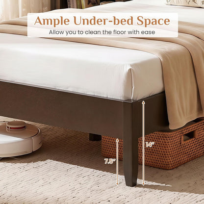 giantex twin size wooden bed frame with slatted, package contents