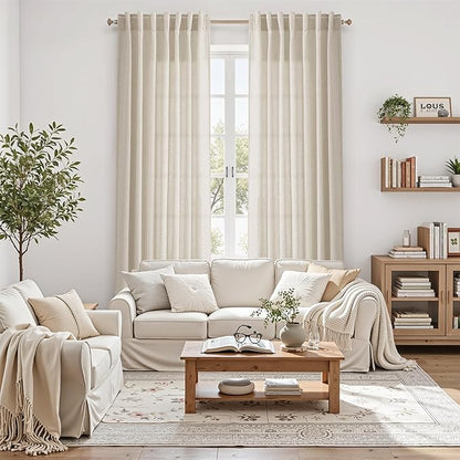 Nanspring Boho Linen Curtains 84 Inches Long - Image 6