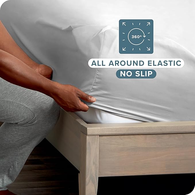 Bare Home 2-Pack Fitted Bottom Sheets Short Queen - Image 3