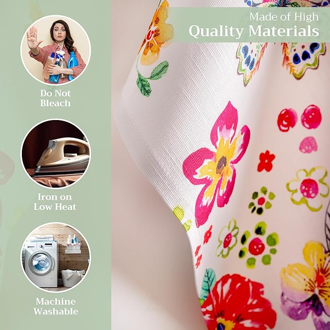 Maison d' Hermine Kitchen Towels Set of 3 100% Cotton 27.50" x 20" Reusable - Image 3