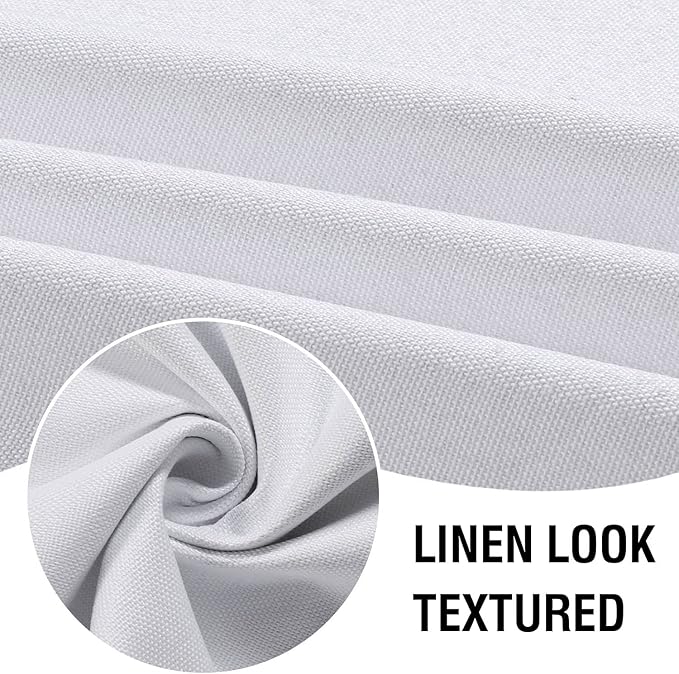H.VERSAILTEX Linen Look 100% Blackout Curtains 95 Inches Long - Image 3