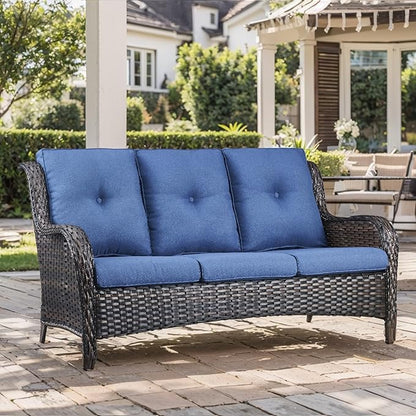 Outdoor Chair Cushion Set of 3, Waterproof Outdoor Seat Cushions 25x22 - Image 2
