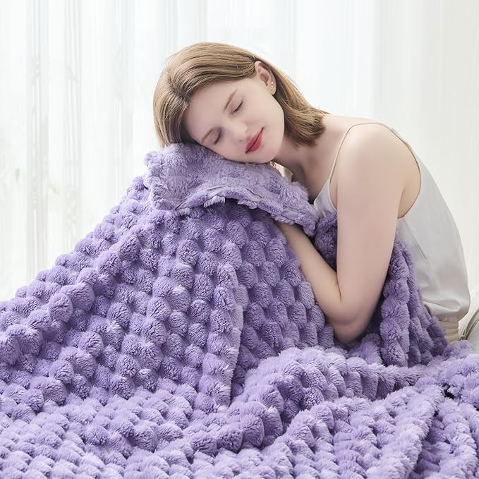 NEWCOSPLAY Super Soft Twin Blanket Lavender Premium Silky Flannel Fleece 3D by NEWCOSPLAY