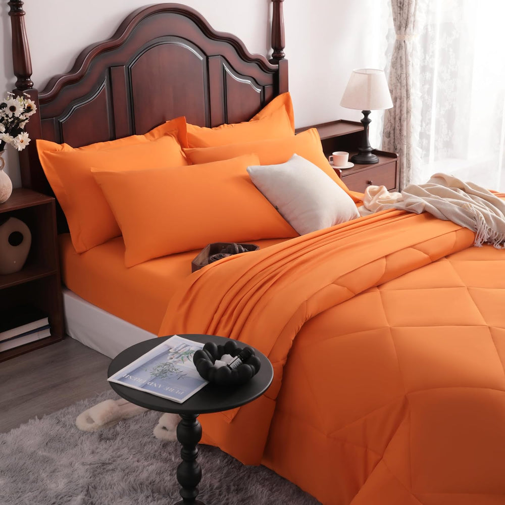 7-Piece Queen Comforter Set with Sheets – Soft and Breathable All-Season Quee...