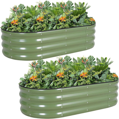 g good gain 2pcs raised garden beds galvanized, main product view