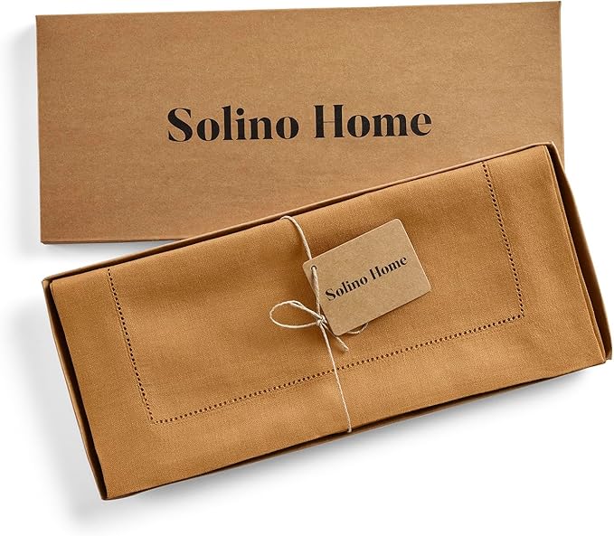 Solino Home Linen Brown Sugar Table Runner 144 Inches Long - Image 5