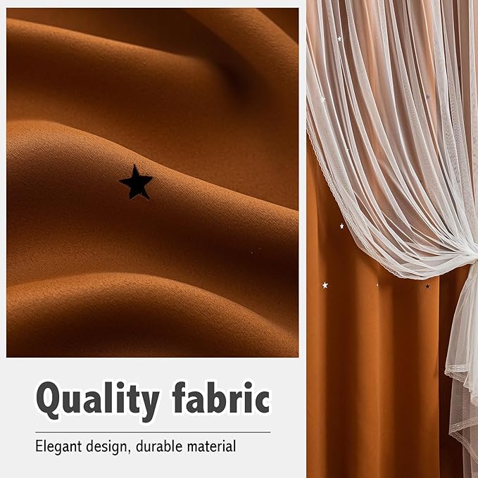 indistar Star Cutout Kids Window Blackout Curtains - Image 7