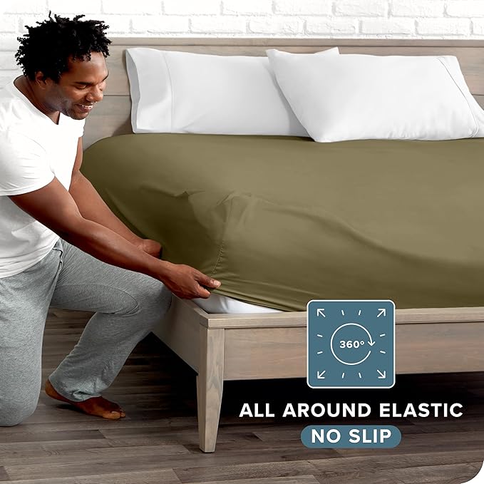 Bare Home Fitted Bottom Sheet King Size - Image 3