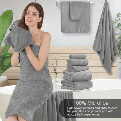 hailea 18 piece family bath towel set include, side view