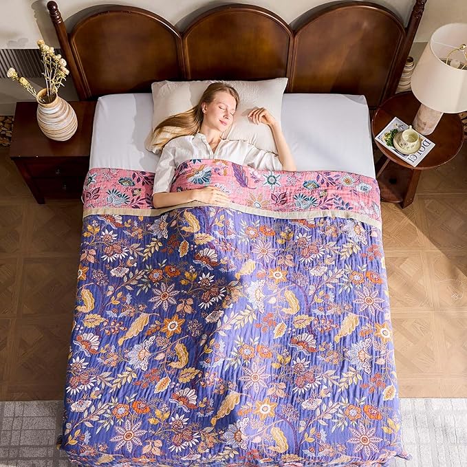 Boho Blanket, 100% Cotton Farmhouse Decorative Throw Blanket - Image 8