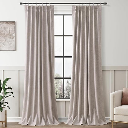 Brownish Grey Blackout Curtains 96 Inches Long by Aersas