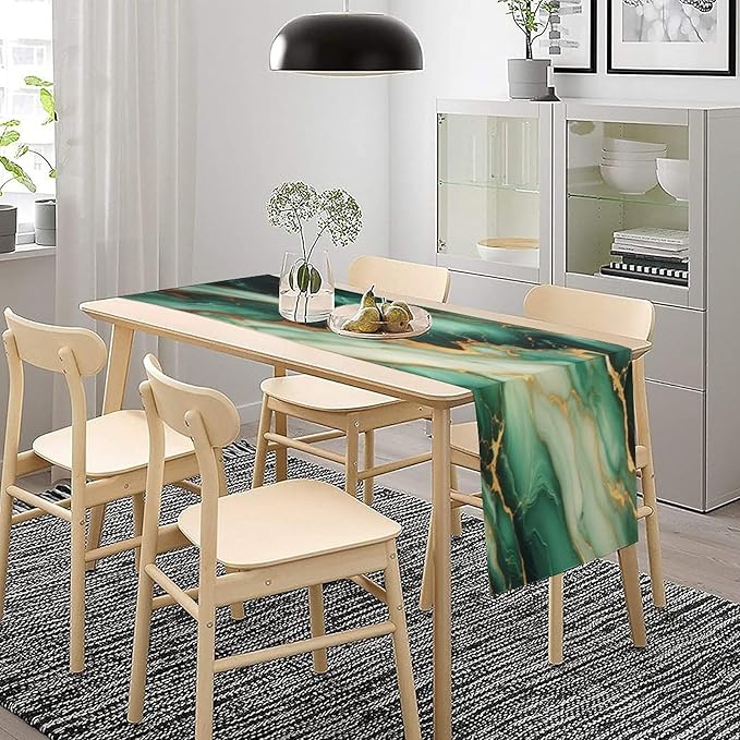 Marble Print Table Runner, Modern Fashion Style Abstract Table Runner - Image 8