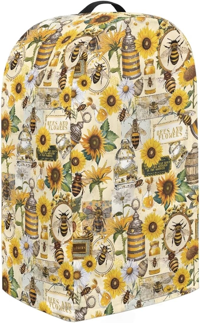 Blender Cover Stand Mixer Covers Sunflower Bee Anti Fingerprint Dust Covers - Image 3