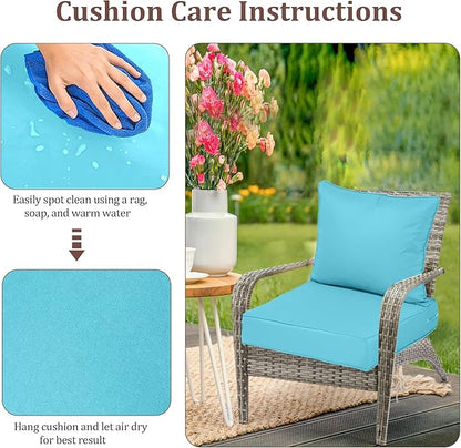 Waterproof Outdoor Chair Cushion Set of 4, Outdoor Cushions - Image 7