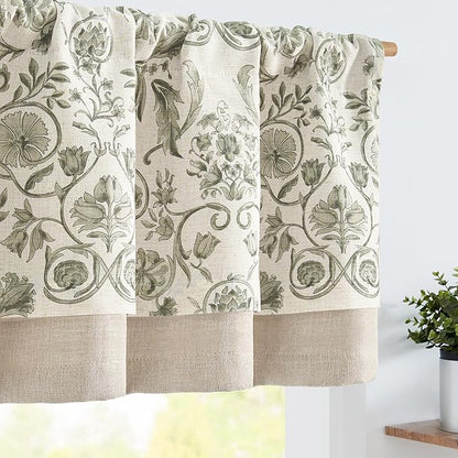 jinchan Linen Valance Kitchen Curtain - Image 2