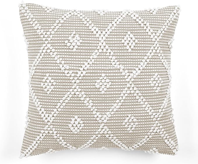 Lush Decor Adelyn Decorative Throw Pillow Cover, Neutral by LushDecor