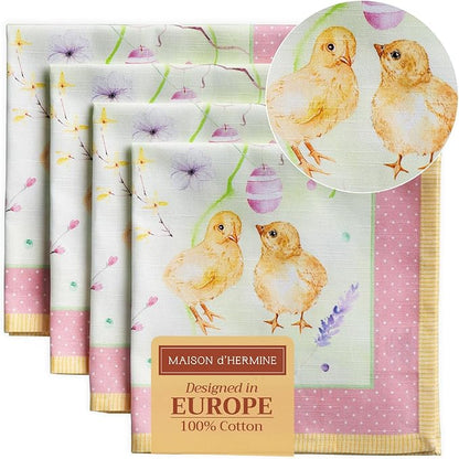 Maison d' Hermine Cloth Napkins Set of 4 100% Cotton Everyday Reusable Square by MaisondHermine
