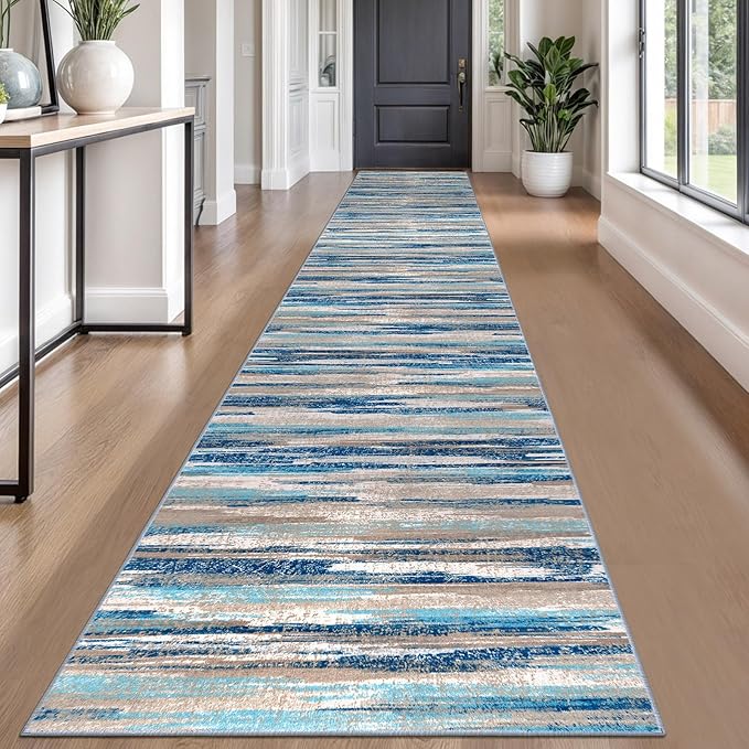 Modern Abstract Runner Rug 2.6x18 by lansny