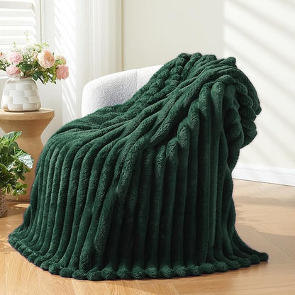NEWCOSPLAY Super Soft Twin Blanket Dark Green Premium Silky Flannel Fleece 3D by NEWCOSPLAY