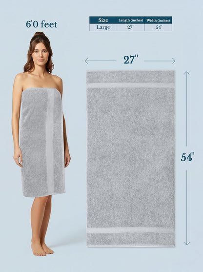 utopia towels 4 pack premium bath towels 27x54, close-up detail