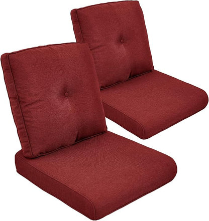 Outdoor Chair Cushion Set of 2, Waterproof Outdoor Seat Cushions 25x22 by moosprr