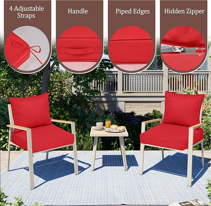 Outdoor Deep Seat Cushions for Patio Furniture Set of 2, Waterproof Outdoor - Image 4