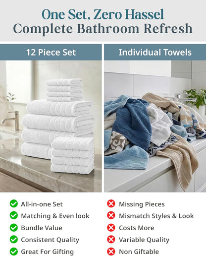 casa platino bath towel set 100% cotton 12 showing dimensions