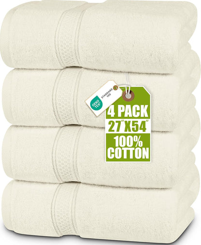 utopia towels 4 pack premium bath towels, 27x54 shown in use