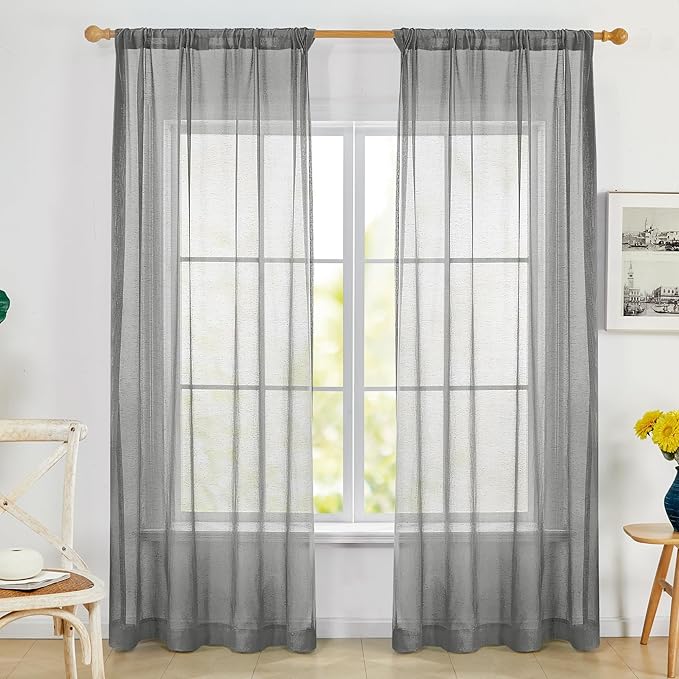 Deconovo Linen Sheer Curtains by Deconovo