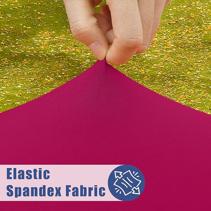 Round Spandex Tablecloth, Elastic Fitted Waterproof Tablecloths - Image 2