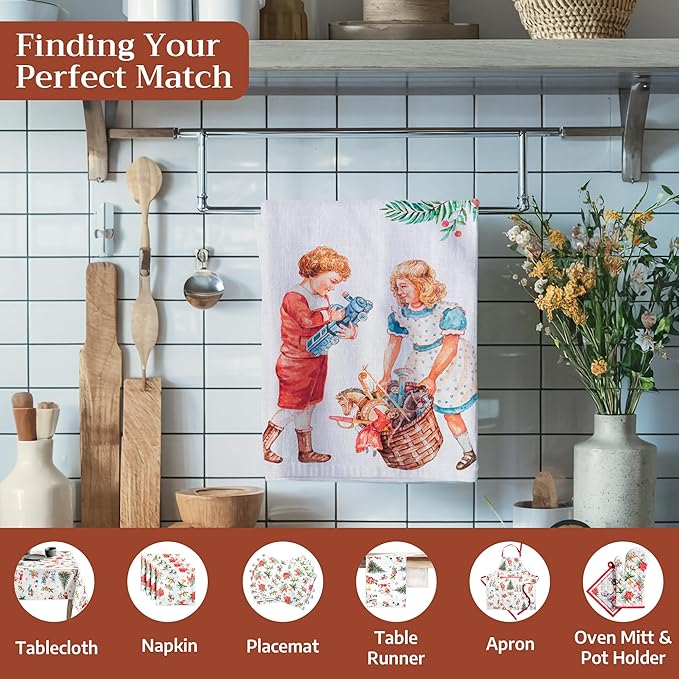 Maison d' Hermine Kitchen Towels Set of 3 100% Cotton 20" x 27.5" Reusable - Image 4